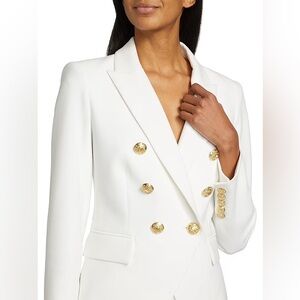 Zara NWT Cream/White Double-Breasted Blazer, size S